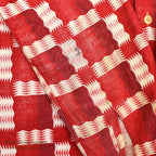 ~1950's GEOMETRIC ZIG ZAG PATTERN PRINT FLANNEL SHIRT...