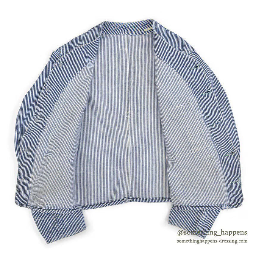 1950's OSHKOSH HICKORY STRIPE ENGINEER JACKET...