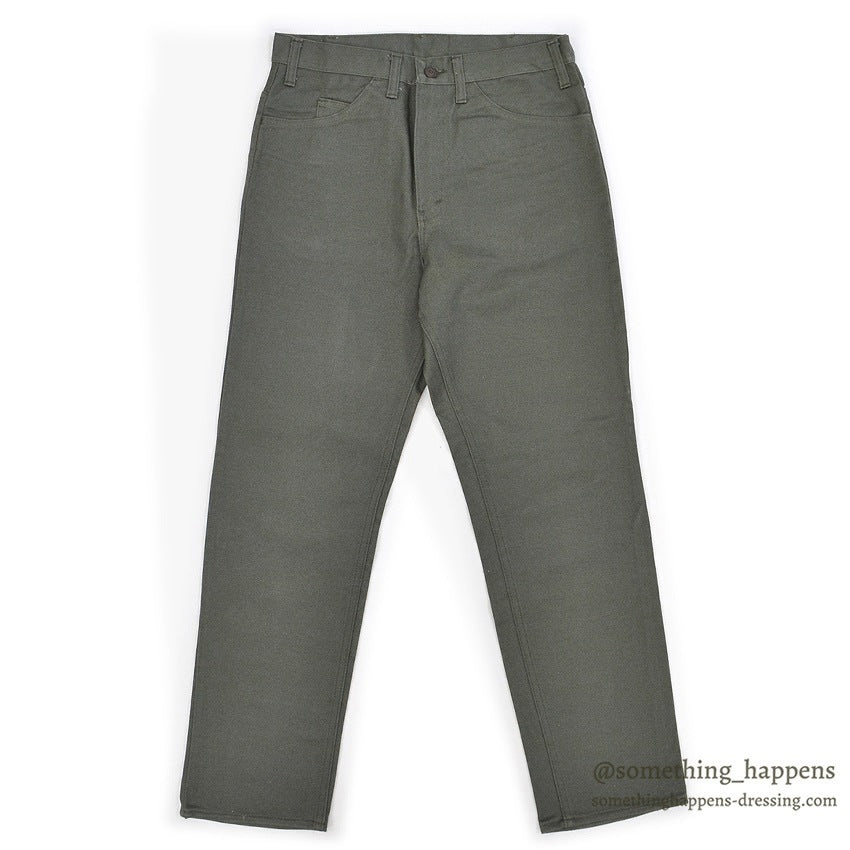 1960's DEADSTOCK LEVI'S 518 COTTON TWILL PANTS / IRREGULAR ... W32/L30