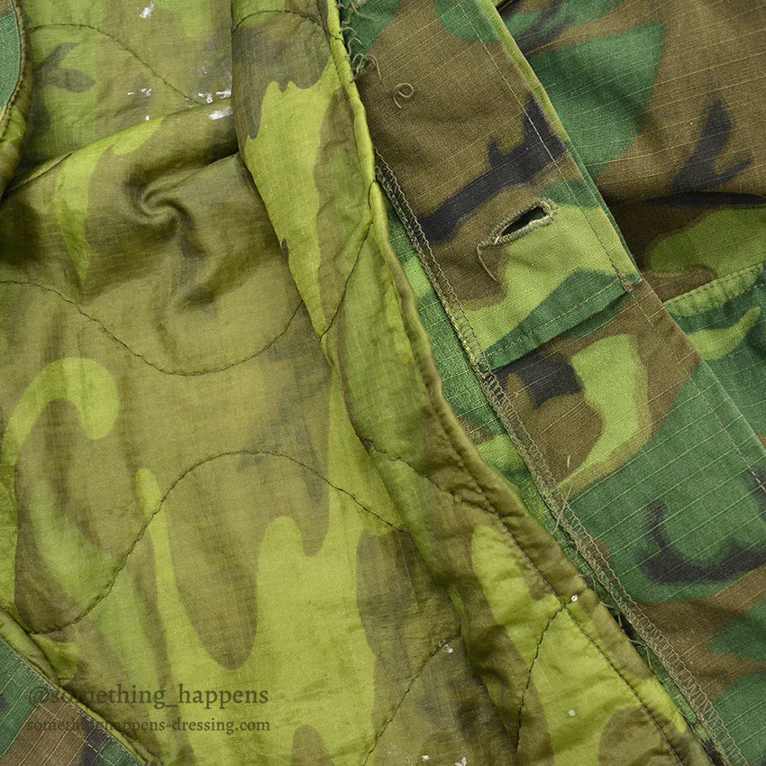 1960's USARMY ERDL JUNGLE FATIGUE VEST PONCHO LINER / VIETNAM THEATER MADE...
