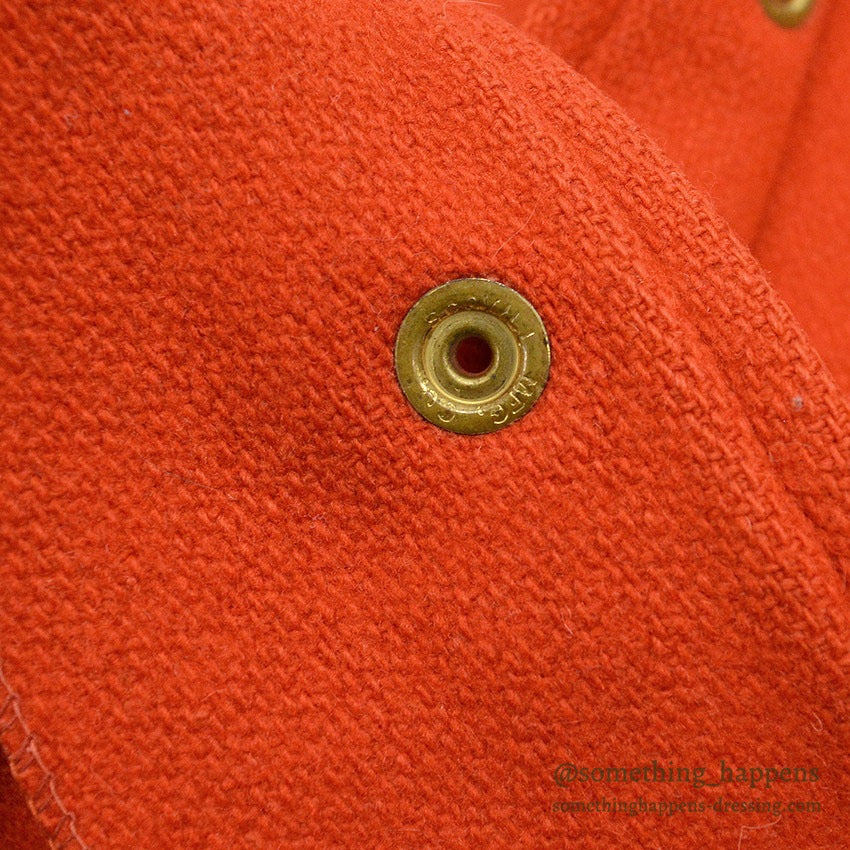 1970's GALLAGHERS ORANGE WOOL COVERALL...XL