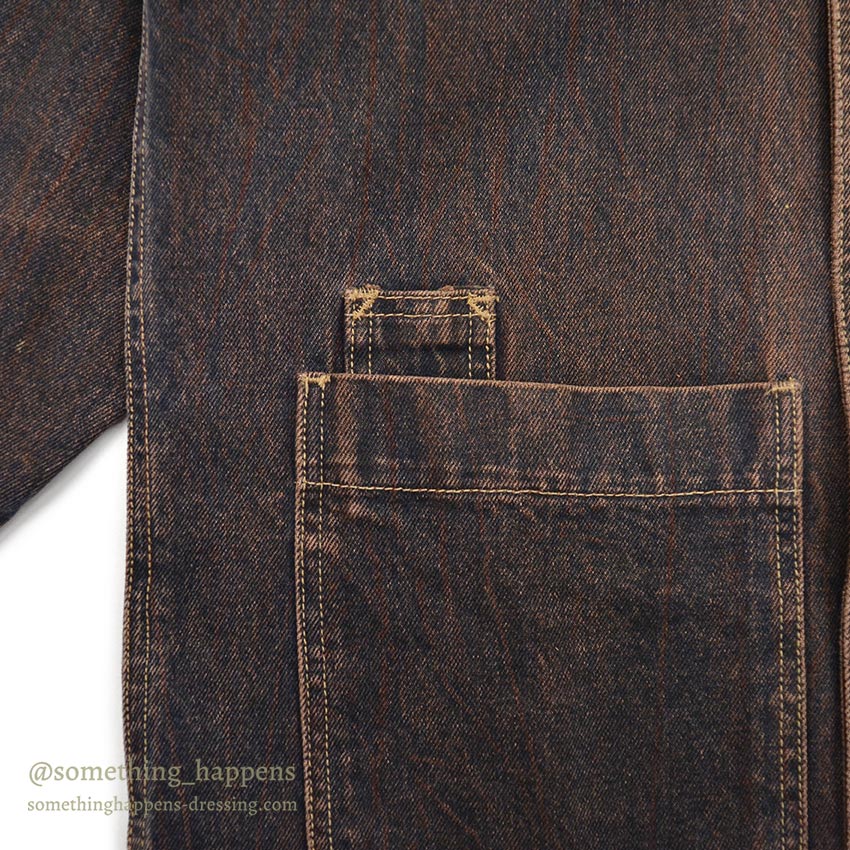 1990's DRIVER DOUBLE-BREASTED DENIM COVERALL...M