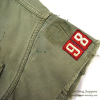 1950's USARMY UTILITY SHIRT MODIFIED FOR PERSONALIZED CYCLING SHIRT...