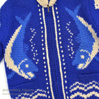 1960's FISH PATTERN COWICHAN SWEATER...