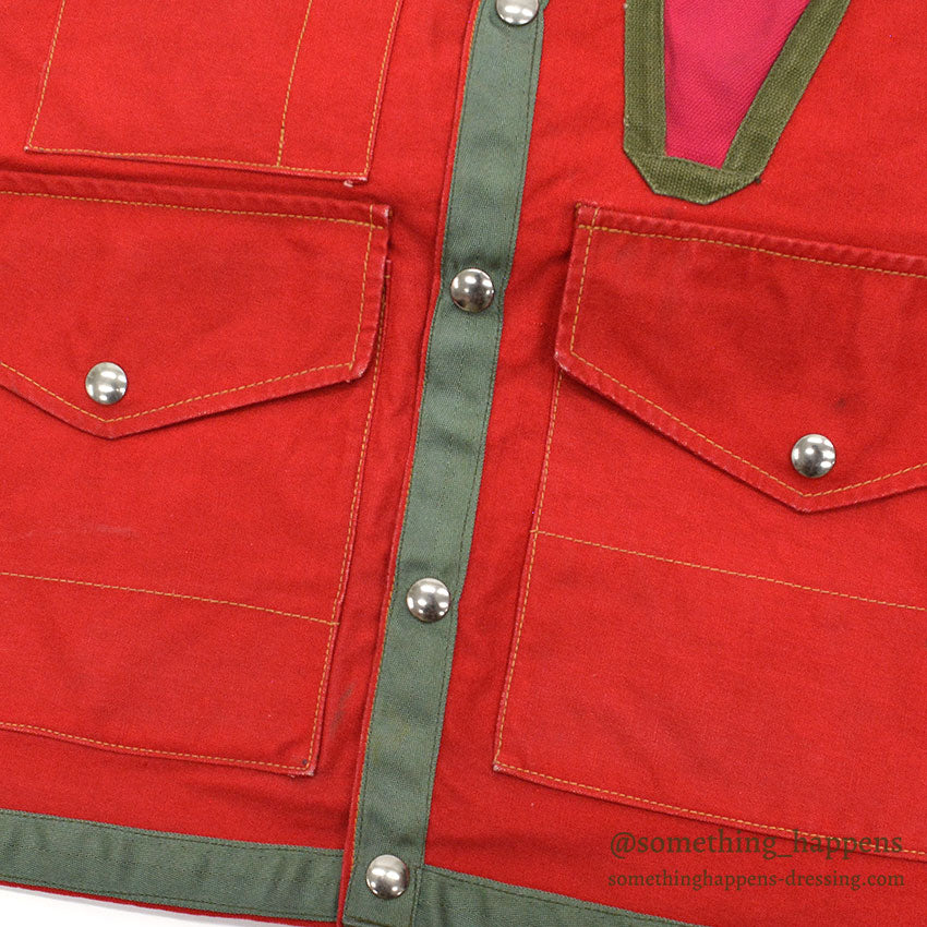 1970's OLD RED PACK TRAIL VEST ADEDD KNIFE POCKET...