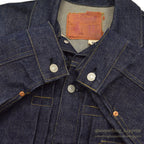 1940's DEADSTOCK FOREMOST BUCKLE BACK DENIM JACKET / LEATHER PATCH ... 36