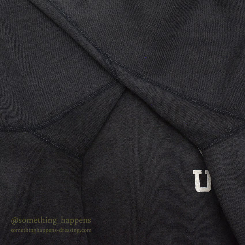 1960's CHAMPION UWM FLOCK PRINT SWEAT SHIRT / BLACK...XL