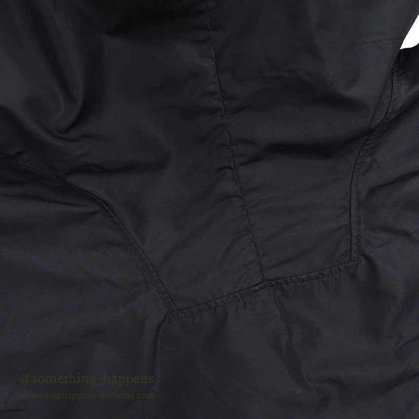1950's SKI-WELL SEATTLE WOOLEN CO. BLACK NYLON ANORAK PARKA...