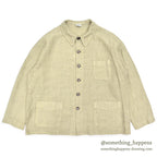 1990's CP SHADES LINEN WORK JACKET / TAN... M