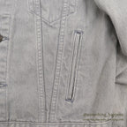 1980's Levi's 70506-0257 DENIM JACKET / GRAY... 44R
