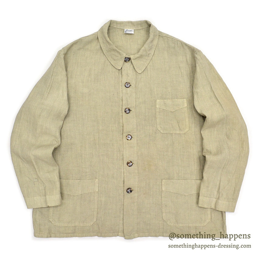 CP SHADES LINEN WORK JACKET / TAN ... L