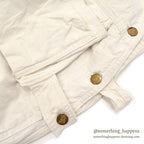 1950's Lee DOUBLE-KNEE OVERALL OFF WHITE / WITH APRON ... W42/L31