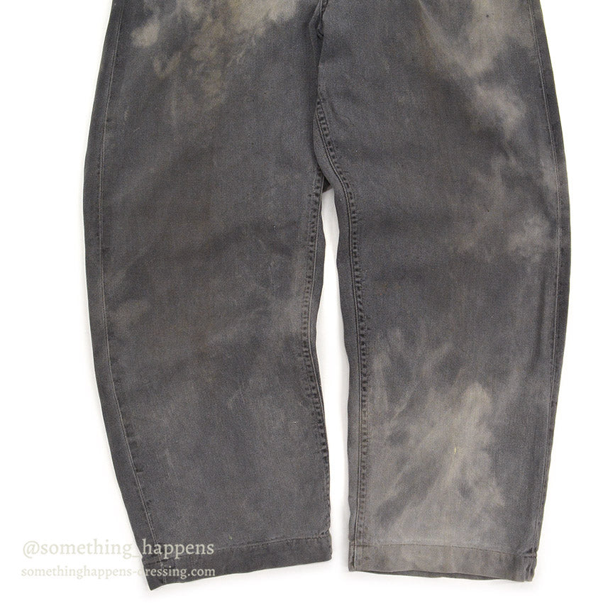 1960's UNKNOWN BLACK FADED FRISCO PANTS ... W32/L27