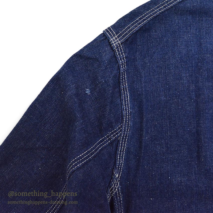 1950's~ BLUE GEM DENIM COVERALL / DARK AND EXCELLENT...