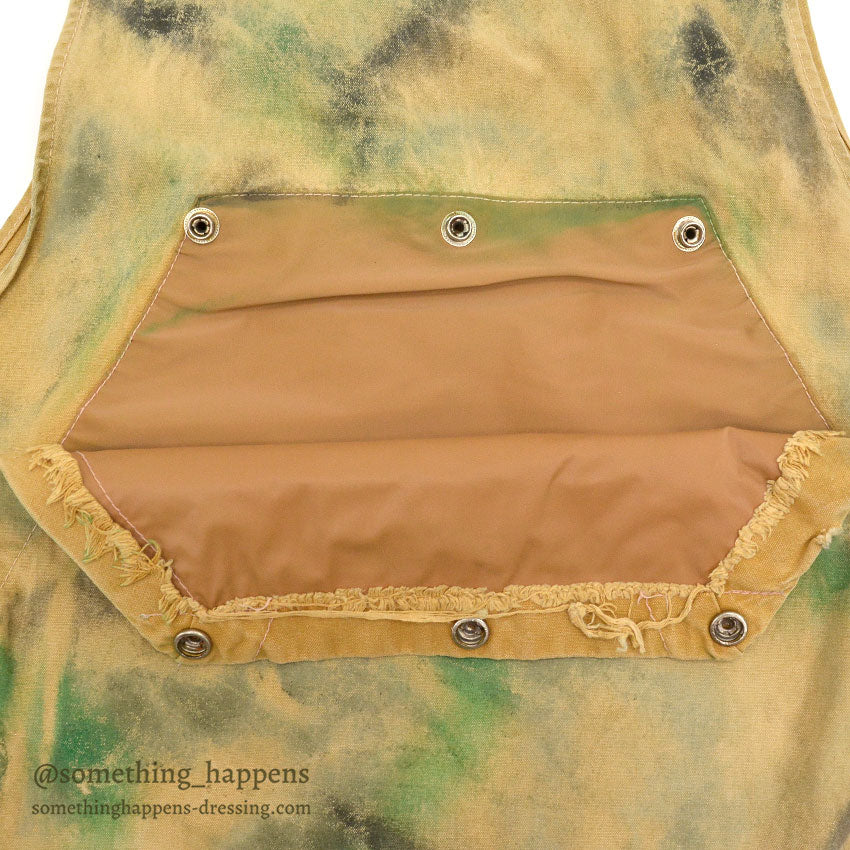1970's STORM-PRUF HAND PAINT CAMO HUNTING VEST...