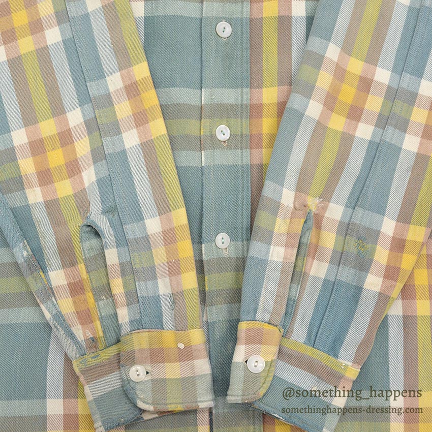 1950's PILGRIM HEAVY FLANNEL SHIRT / PERFECT COLOR COMBO...