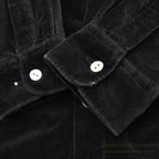 1980's~ BURMA BIBAS BLACK VELOUR SHIRT ... L