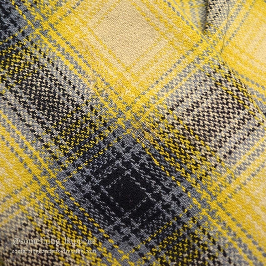 1940's~ YELLOW / BLACK PLAID DOUBLE MACKINAW WOOL JACKET / VERY RARE COLOR ...