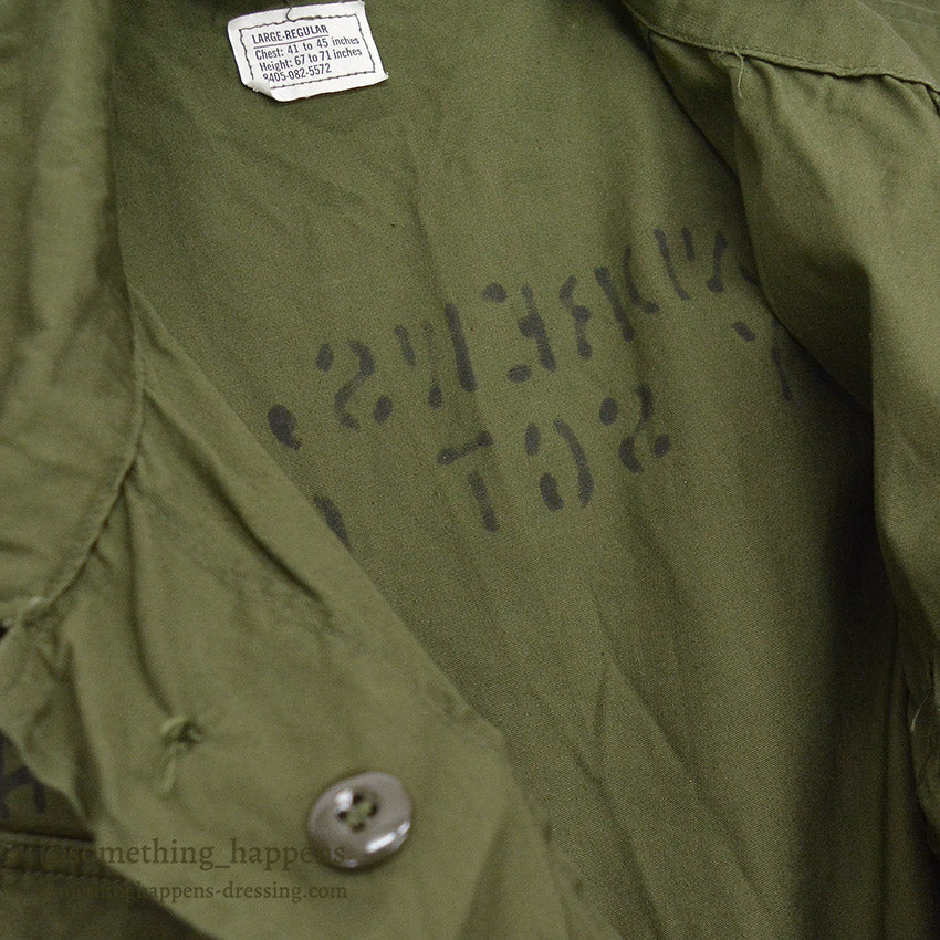 1960's USARMY JUNGLE FATIGUE JACKET 2nd / STENCILED BACK... LR