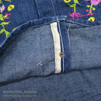 1970's LEMAY MEXICAN HIPPIE EMBROIDERED DENIM SHIRT ... M