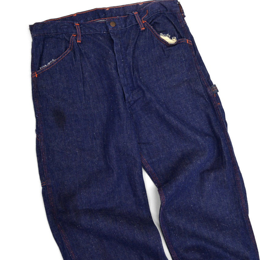 60's デニムペインターパンツ  濃紺 ... 実寸 W33.5 × L30