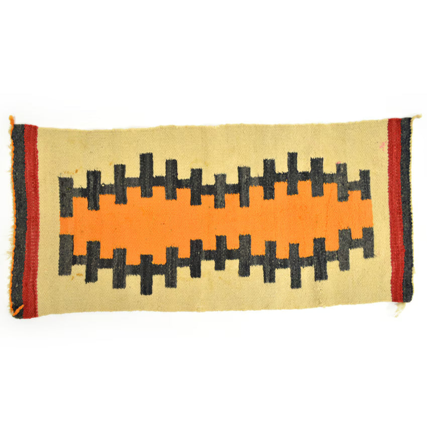 ~1940s Navajo Rug Saddle Blanket 45cm x 98cm...
