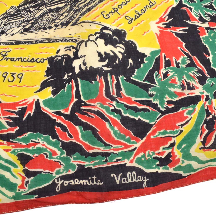 30's San Francisco World's Fair Advertising Bandana...