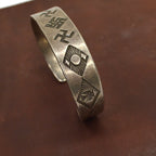 Early'' 1900's Navajo Swastika Ingot Silver Bangle...
