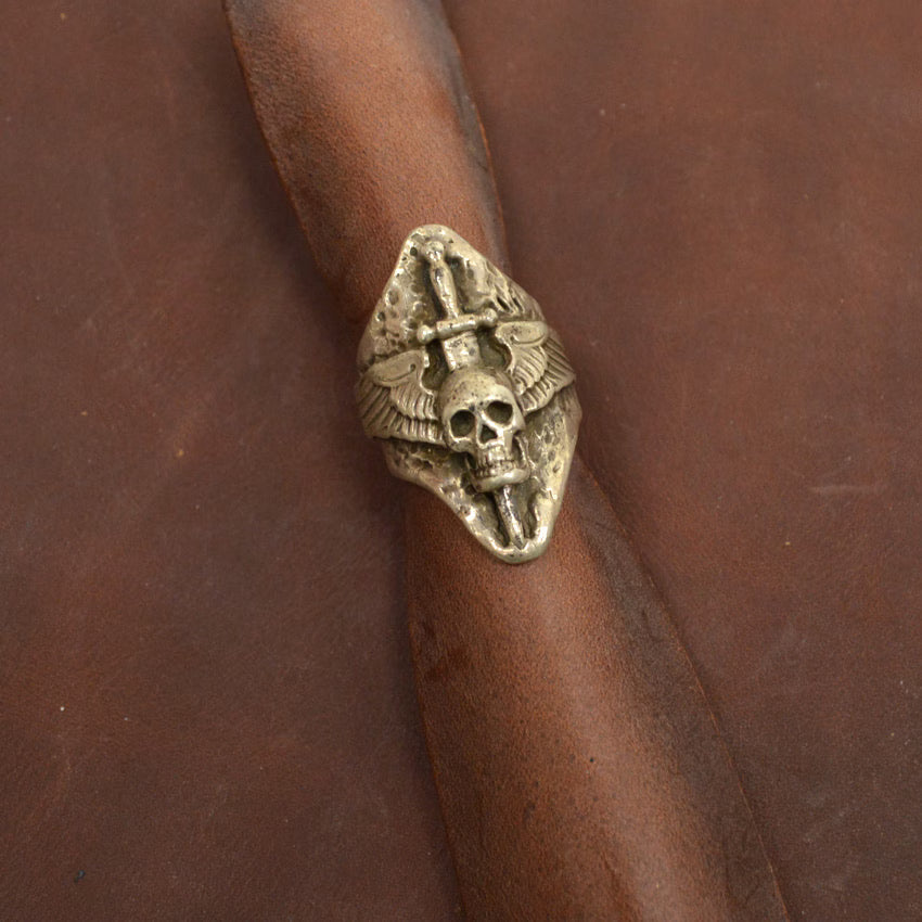 40's~ Skull pilot wings ring ... No. 18