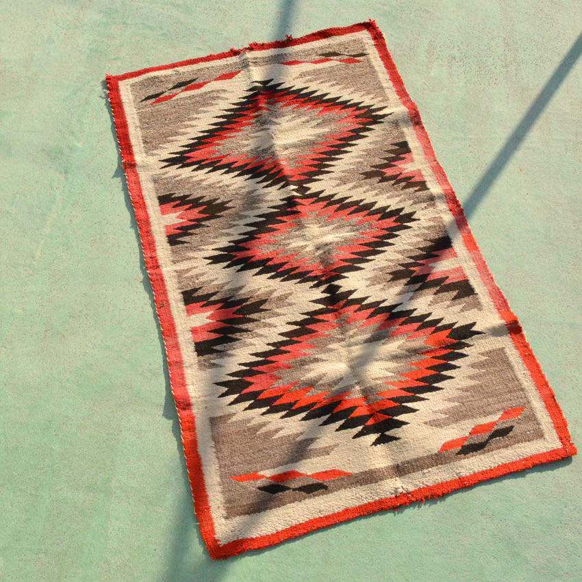 ~1930's Navajo Rug 'Eye dazzler' 2...90cm×154cm