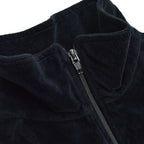 70's NIKE ALL BLACK VELOR TRACK JACKET... L