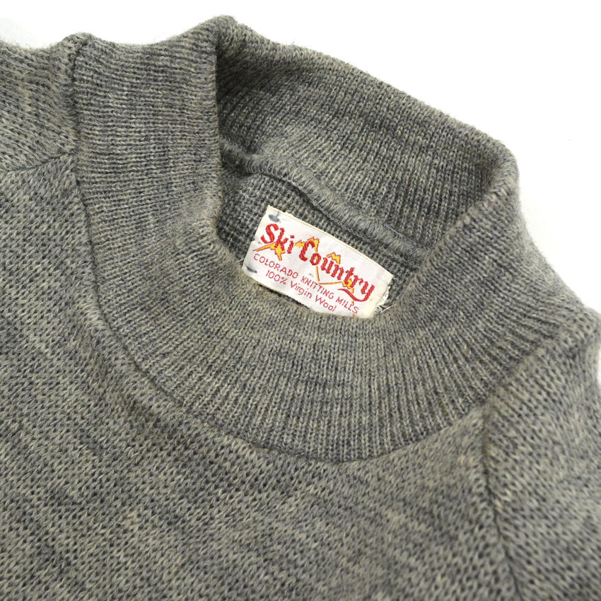 60's Ski Country Random Border Ski Knit...