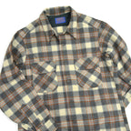 70's Deadstock PENDLETONPlaid Wool Shits  ... M