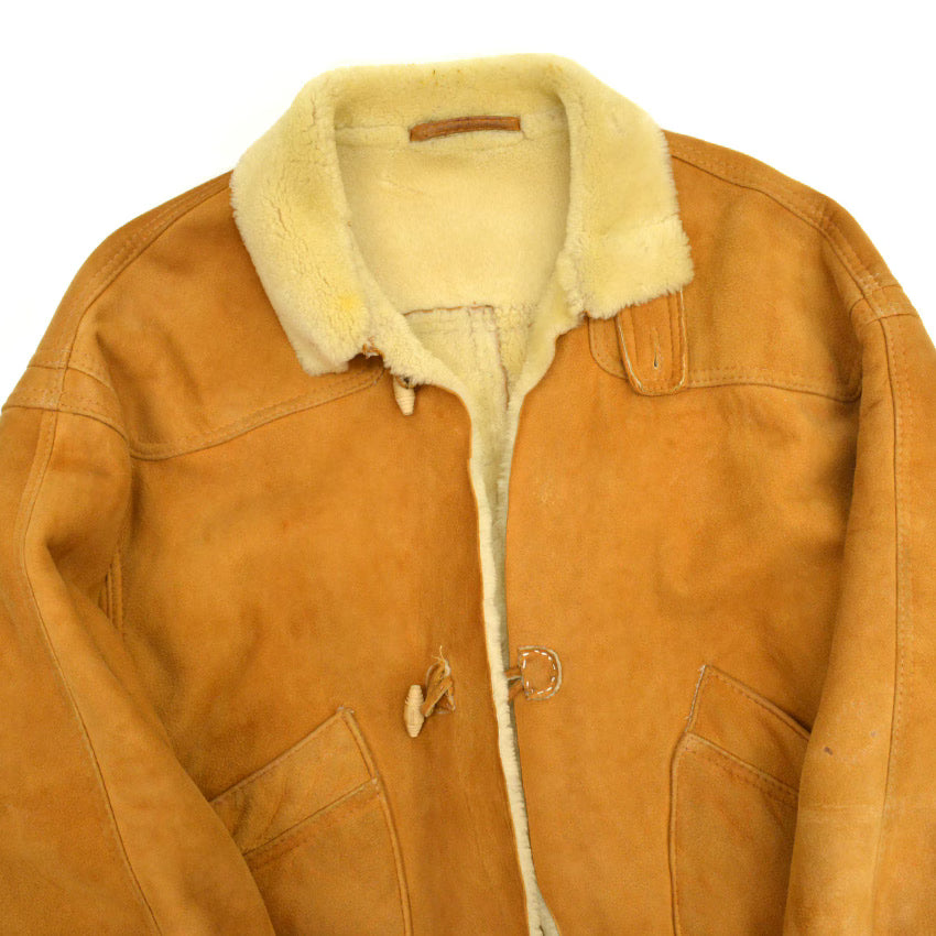 70's Mouton Jacket Wood Toggle Button...