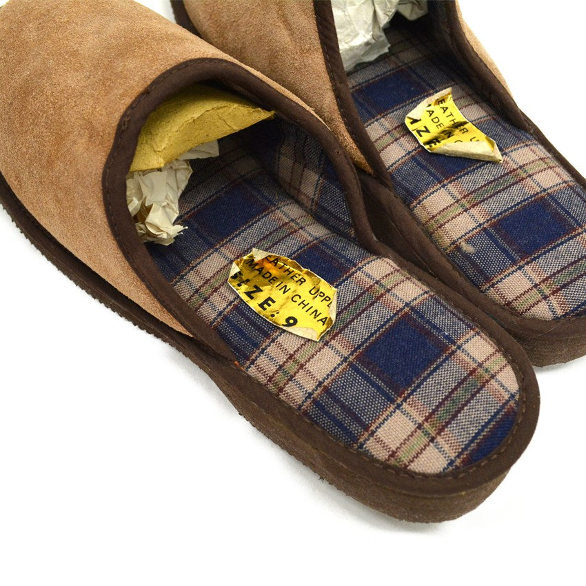 Unused Leather Upper Slippers... Size 9