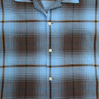 60's~ BRENT PLAID RAYON SHIRTS...M