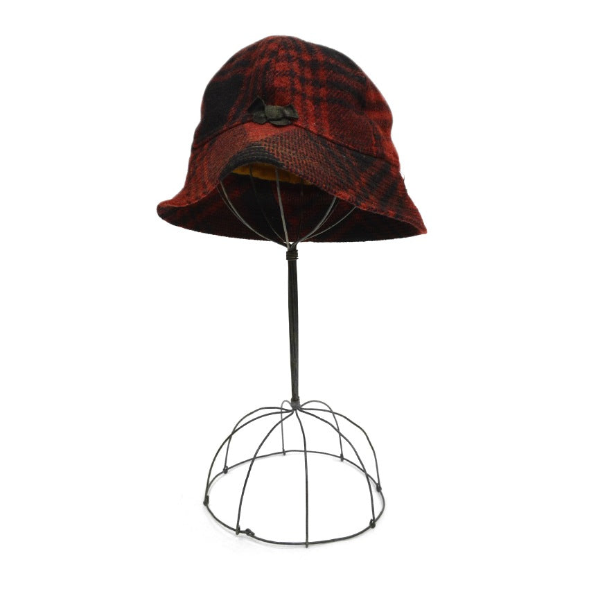 ~40's JCPENNEY Co. PLAID HUNTER HAT...