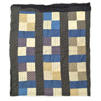 Circa 1880's~1920's Indigo Black Antique Quilt Top... 214cm×190cm