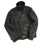 50's Genuine Horsehide FRONT QUARTERS Horsehide Double Riders Jacket... 40