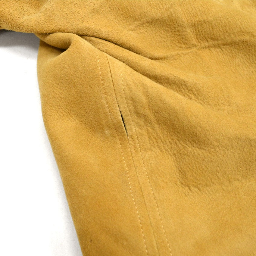 60s-style deerskin jacket with happi coat sleeves...