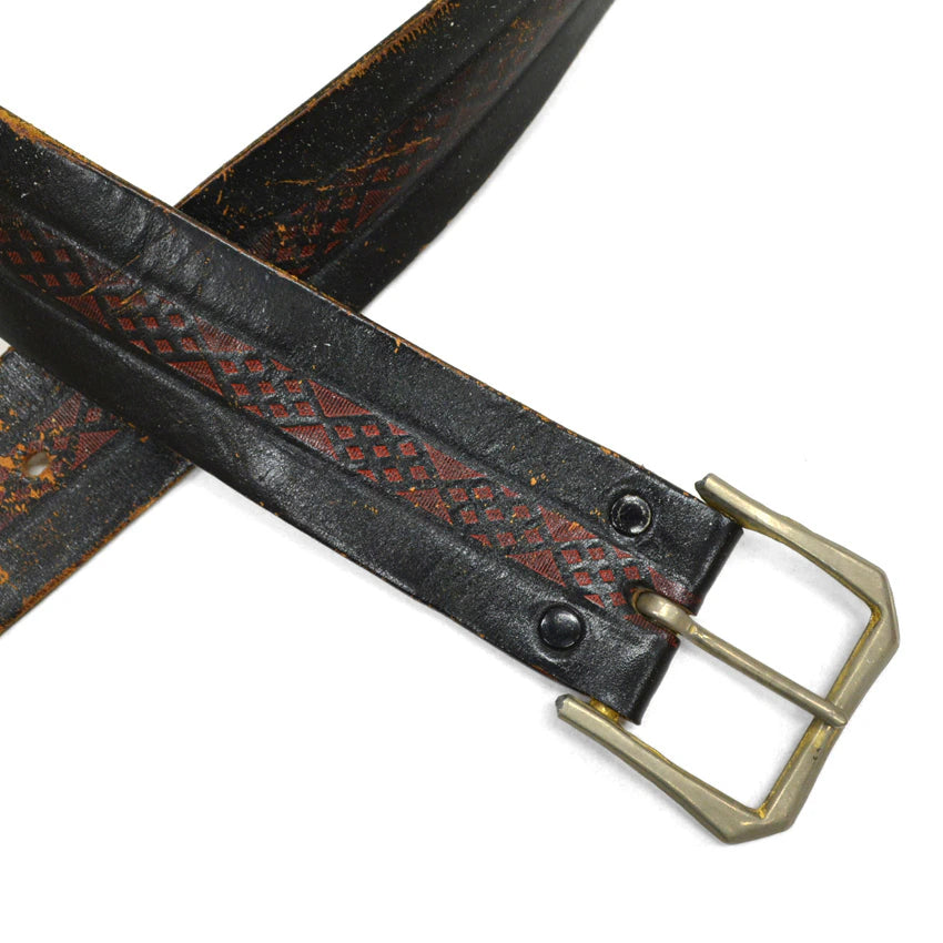 50's PENNEY'S TOWNCRAFT COWHIDE Belt with Brass Buckle...