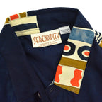 ~90's SERENDIPITY ART Indigo-dyed Rayon S/S Shirt ... M