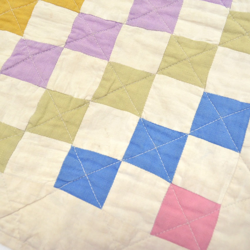 Old Handmade Patchwork Quilt Multi Color ... 59cm×40.5cm
