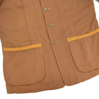 60's david church No Collar Gabardine Shooting Jacket...