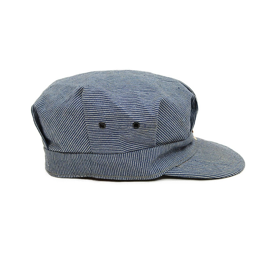 40's~ ANTHONY'S SUPER BUCKHIDE PINSTRIPE WORK CAP...57cm