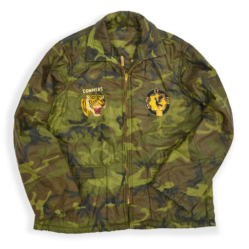 60's VIETNAM TOUR JACKET (Vietnamese Tour Jacket) Camouflage Squadron Embroidery... about M