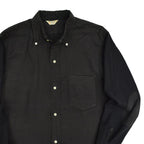 60's Authentic Ivy BLACK TWO TONE B/D SHIRT...M