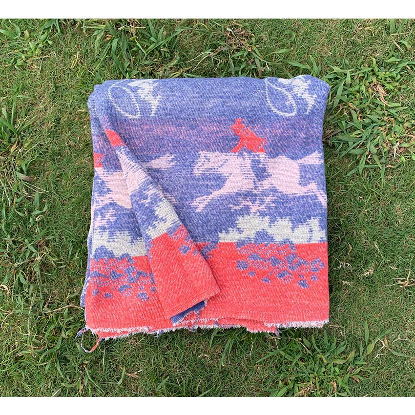 Circa 1950's Old Southwest Cotton Camp Blanket Cowboy... 167cm×150cm