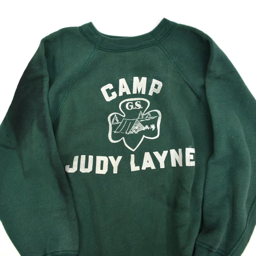 ~60's Champion Camp Judy Layne Run Tag Sweatshirt... L