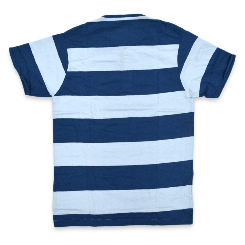 ~60's Deadstock TOWNCRAFT Penneys Border HENLEY NECK T-SHIRT...M